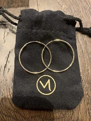 Mejuri “Large Hoop” 14k Gold Earrings - BNIB • £80