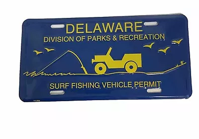 Delaware Surf Fishing License Plate Metal Tag Vehicle Permit Jeep Aluminum NEW • $25