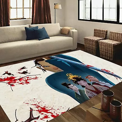 Anime Rug Samurai Rug Blue Eyes Rug Manga Rug Japan Decor Anime Poster • $156