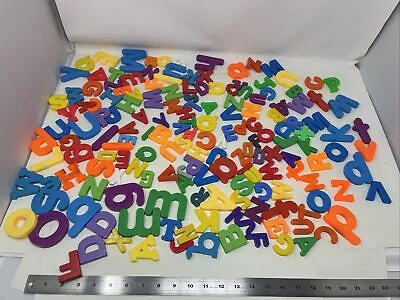 VTG Lot Mixed Colors And Sizes Plastic Magnetic Fridge Alphabet Letters Numbers • $16.99