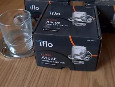 £7 • Buy Iflo Ascot Tootbrush Holder - Glass Tumbler, Chrome With Concealed Fixings