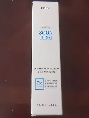Etude House Soon Jung 2x Barrier Intensive Cream - 60ml  Exp 5/26 4A1 • $10.78