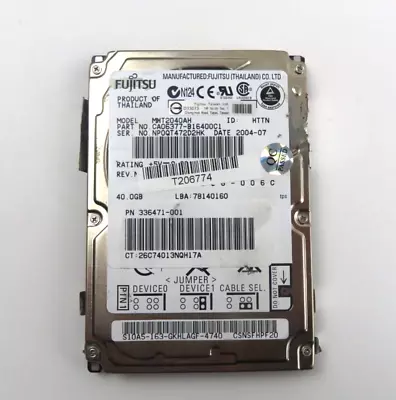 40GB IDE 2.5  9.5mm 5400RPM 8MB HDD • £15