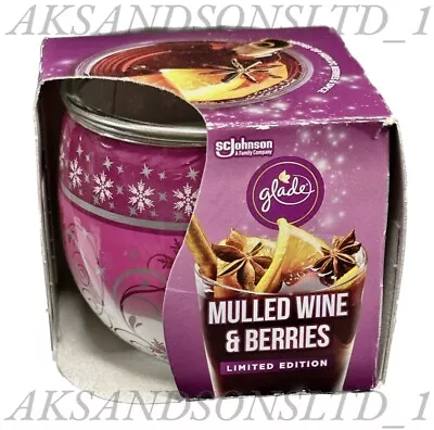 Glade Scented Candle Luscious Mulled Wine And Berries  120g Limited Edition • £7.99