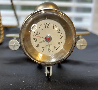 Metal Airplane Desk Clock Needs Battery • $42.14