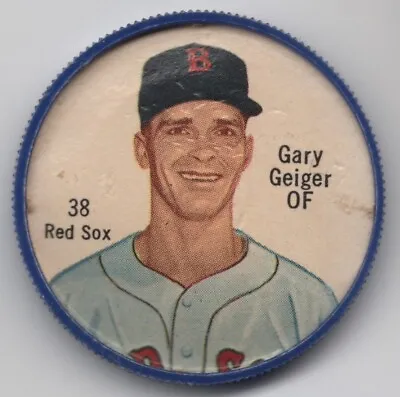 1962 GARY GEIGER Baseball COIN Salada Tea BOSTON RED SOX MLB #38 200 Back • $14.99