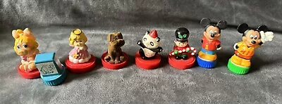 Vintage Russ Stampos Stamper Figurines Rubber Lot Of 8 Mickey Elephant Dog Angel • $23.50