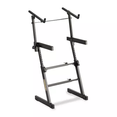 Hercules Adjustable 2 Tier Autolock Z Type Piano/Keyboard Dual Stand/Holder/Rack • $243