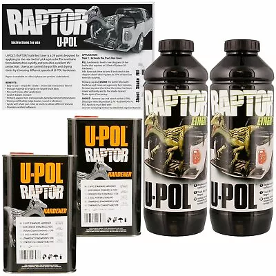 U-POL Raptor Black Urethane Spray-On Bed Liner & Texture Coating 2 Liters Upol • $90.75