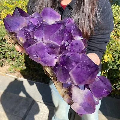 16LB Natural Amethyst Point Quartz Crystal Rock Stone Purple Mineral Spe • $0.99