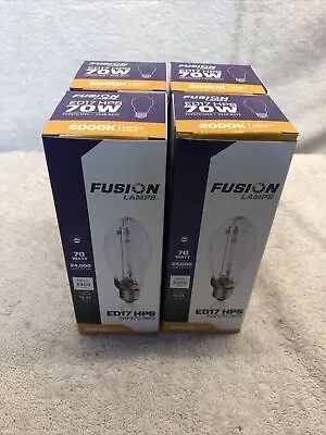 Lot Of 4 Fusion HPS70W/MED/ED17 70W Lamps Bulbs (3763) • $39.99