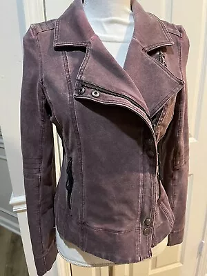 Marrakech Moto Jacket Anthropologie Rose Suede Like Small • $24.99