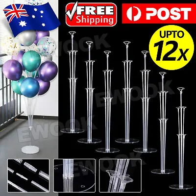 3/6/12 Set 70 Cm Balloon Column Set Upright Base Stand Holder Wedding Party Deco • $11.45