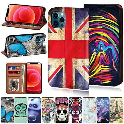 Leather Stand Cover Case Fit Apple Iphone 6 / 6S/ 7/ 8/ 11/12 12 Mini 11/12 Pro • £4.99