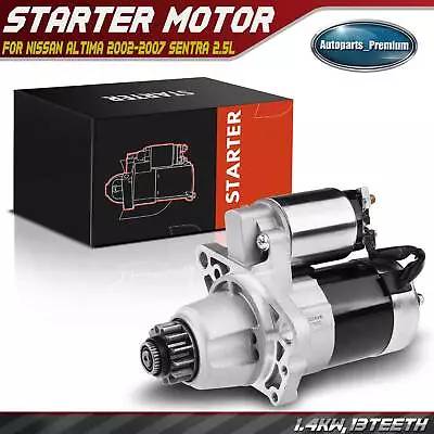 New Starter Motor For Nissan Altima 2002-2007 Sentra L4 2.5L 1.4KW 12V CCW 13T • $67.99