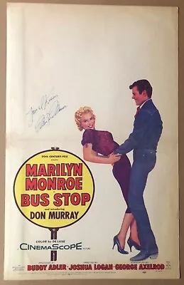 Marilyn Monroe Autographed Bus Stop Window Card • £11700