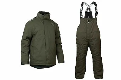 £134.99 • Buy Fox Carp Winter Suit Fishing Thermal Waterproof Suit Jacket / Bib And Brace 2022