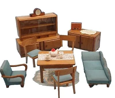 Antique / Vintage Living Room German Furniture 40s Dollhouse 1:12 • $135