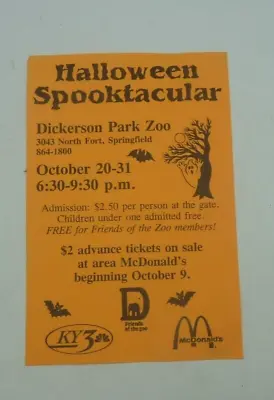 Vintage McDonalds Halloween Spooktacular Flyer Event Promo Advertisement Paper • $16.99
