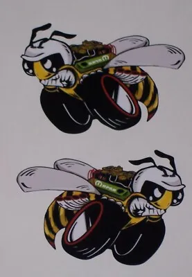 PAIR OLD SCHOOL Bee Decals Sticker Fit Charger Challenger MOPAR Scat Pack Rumble • $13.99