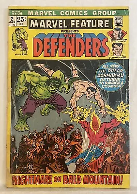 Marvel Feature #2 Bronze Age 2nd Defenders Key Dormammu Low Grade • $11.33