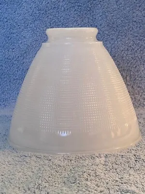 Vintage 6  White Milk Glass Waffle Pattern Lamp Shade Allegheny No. 4 • $9.99