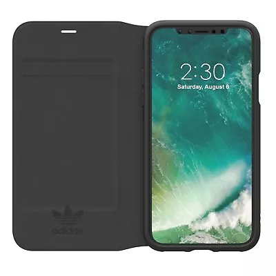 $54.95 • Buy Adidas Originals Basic Logo Booklet Case Suits IPhone X/Xs - Black/White BNIB