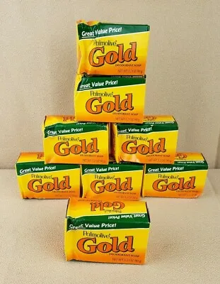 (8 Bars) Palmolive Gold Deodorant Soap - 3.2 Oz Each Vintage SEALED Box Distress • $19.99