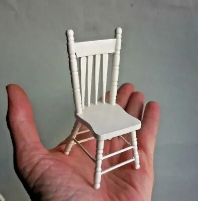  Dollhouse Miniature ~ White Country Chair ~ Retired • $10