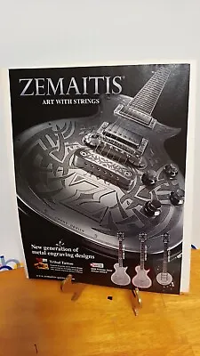 Zemaitis Guitars Print Ad 11 X 8.5 Tribal Tattoo • $5.20
