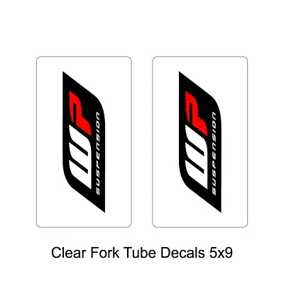 WP Suspension Clear Upper Fork Tube Decals For Dirtbike 5x9 FREE SHIPPING!!! • $30.84