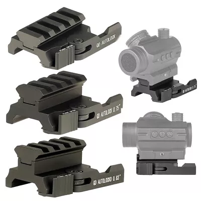 0.5/0.75 Inch QD Riser Mount Red Dot Sight Riser Mount Fit 20mm Picatinny Rail • $12.99