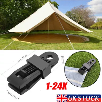 1-24Pcs Heavy Duty Lock Grip Heavy Duty Tarp Clamps Tent Accessories Cloth Clip • £14.99