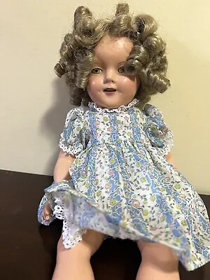 Vintage Antique Ideal 1930's Shirley Temple Composition Doll Marked 18 Inches • $100