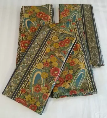 Vintage Croscill Remini Curtains - 4 Panels - Art Nouveau Floral Rimini • $450