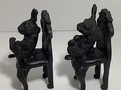 Rabbit Decorative Bookend Heavy Duty Cast Iron Book Ends Vintage Shelf Decor  • $49.99