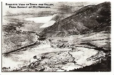 Bird’s Eye View Of Town And Valley From Mt. Morrison CA 1950s RPPC Postcard • $4.99