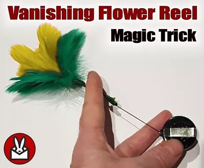 Vanishing Yellow Flower Reel Disappearing Pull Easy Magic Trick Vanish Disappear • £4.99