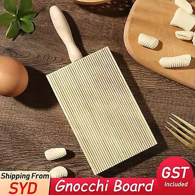 Gnocchi Board Pasta Maker Tray Home Made Rubberwood Italian Potato Dumpling AU • $6.25