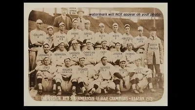 Rare 1915 Babe Ruth Team PHOTO Boston Red Sox ROOKIEFenway Park World Series • $5.68