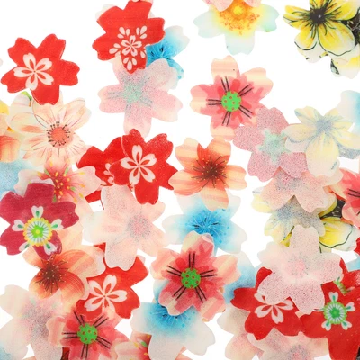 £10.29 • Buy Flower Cake Decoration Snowflake Cupcake Toppers Lollipop Hawaiian Decorations