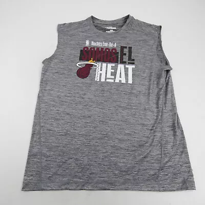 Miami Heat Fanatics Sleeveless Shirt Men's Gray/Heather Used • $25.49