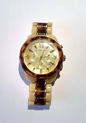 Michael Kors MK-5764 Ladies Playa Chronograph Tortoise Acrylic Horn Watch • $95