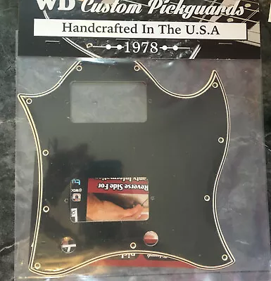 5 Ply Black/Cream WIDE BEVEL Batwing Pickguard For Gibson SG Standard  • $44.95