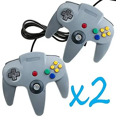 Lot Of 2 Controller Game System For Nintendo 64 Grey Gray For N64 N64 • $21.78