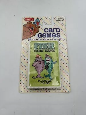 Vintage Card Games According To Hoyle Fish Card Game 1989 Made In USA - New • $25