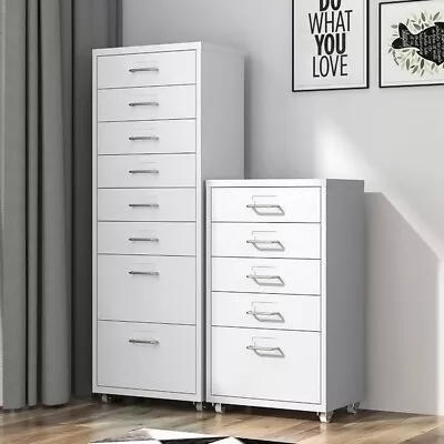 Office Metal Filing Cabinet Cupboard Drawer Unit On Castors Cabinet 3-10 Drawers • £45.95