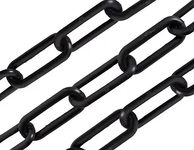 LifeGear 10mm Black Plastic Decorative Garden Safety Warning Barrier Link Chain • £3.14