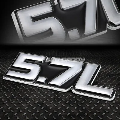 Metal Bumper Trunk Grill Emblem Decal Sticker Logo Badge Chrome Black 5.7 5.7l • $5.99