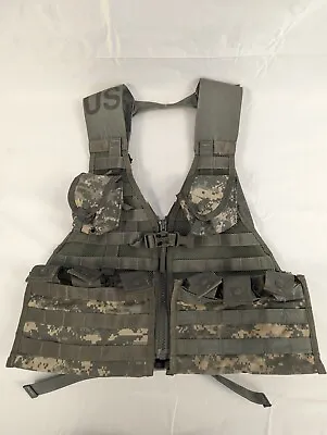 5pc. Fighting Load Carrier Vest W/ 4 MOLLE II Pouches ACU UCP US Army USGI Good • $22.50